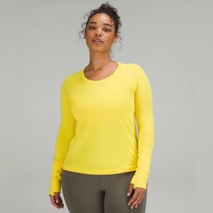 Lululemon Swiftly Tech Long Sleeve Shirt 2.0 Race size 4/6 Sonic Yellow SNCY